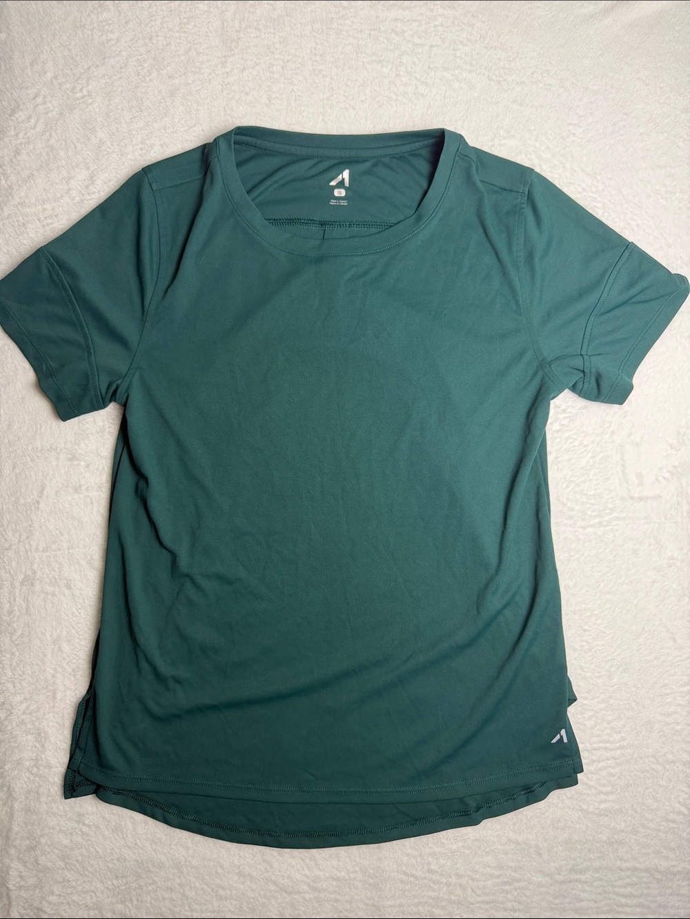 Athletic Short Sleeve Tee in Teal Size Small